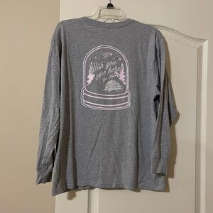 Victoria’s Secret Pink Long Sleeve Tee Shirt Embroidered Winter Theme